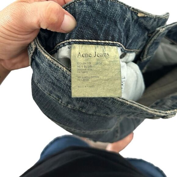 Acne Women's Size 26/34 Hex Blur Skinny Jeans Classic Staple Nostalgic - Picture 11 of 16